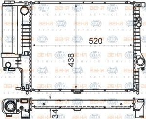 MOTOR SU RADYATORU OTM/SANZ KLIMALI BMW E39 M52 96 17111740699+