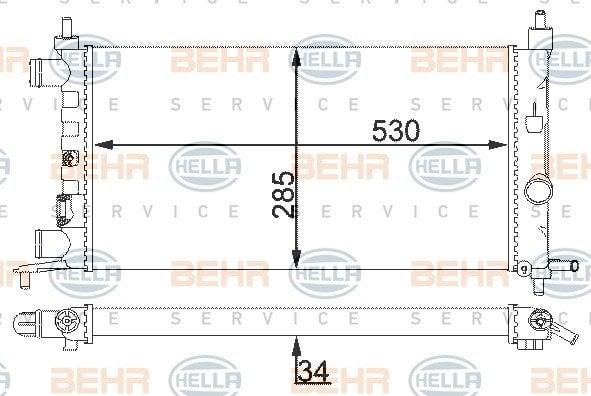 SU RADYATORU MEKANIK OPEL CORSA B 1.0i 12v M-T 199 1300173-90531547-