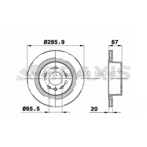 FREN DISKI ARKA (286MM) OPEL OMEGA 94-03 569120