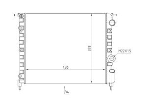 RADYATÖR NORMAL R19 1400cc-1.6 KARBÜRATÖRLÜ (2 SIR 7702253878-7700784038