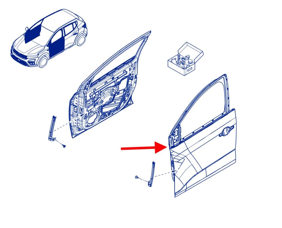 Taliant Sol Ön Kapı 2020-> 801010355R -Renault Mais