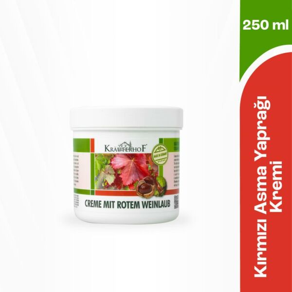 Krauterhof Kırmızı Asma Yaprağı At Kestanesi Ekstreli Bacak Kremi - 250 ml