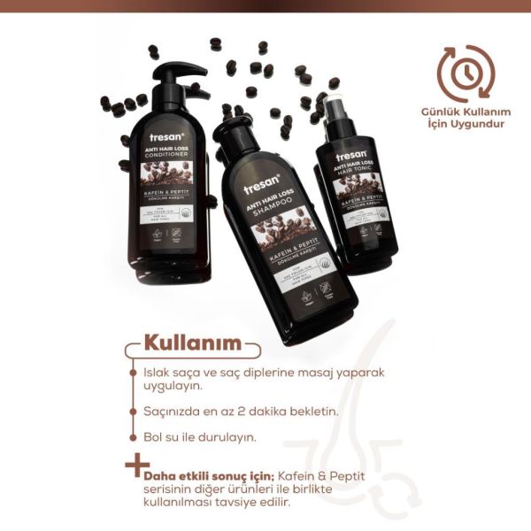 Tresan Kafein & Peptit Dökülme Karşıtı Şampuan 300 ml x2