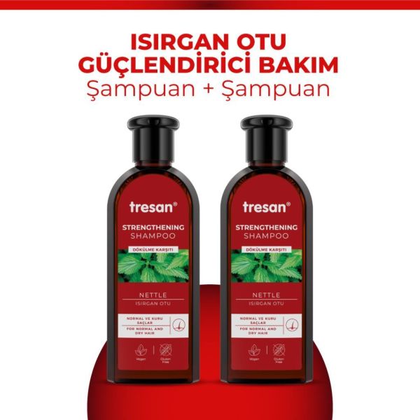 Normal Ve Kuru Saçlar Için Isırgan Otu Bakım Şampuanı 300 ml X 2 Adet 120908