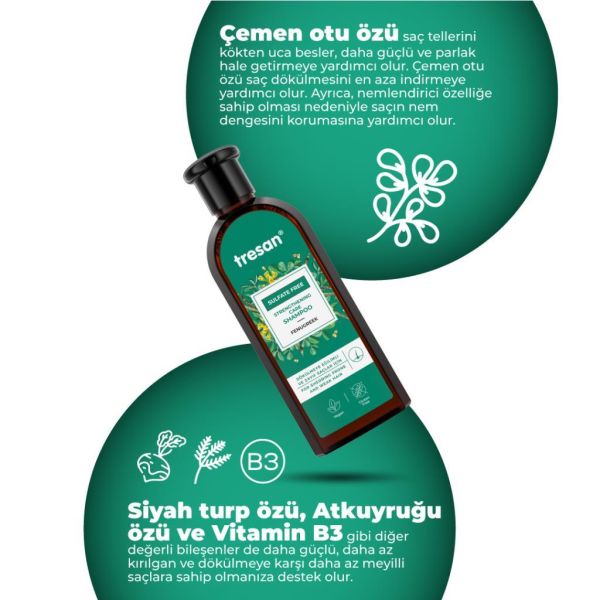 Tresan Çemen Otu Güçlendirici Sülfatsız Bakım Şampuanı 300 ml + Saç Kremi 300 ml