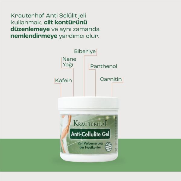 Krauterhof Anti Selülit Jel 250 ml + Kırmızı Asma Yaprağı Kremi 250 ml