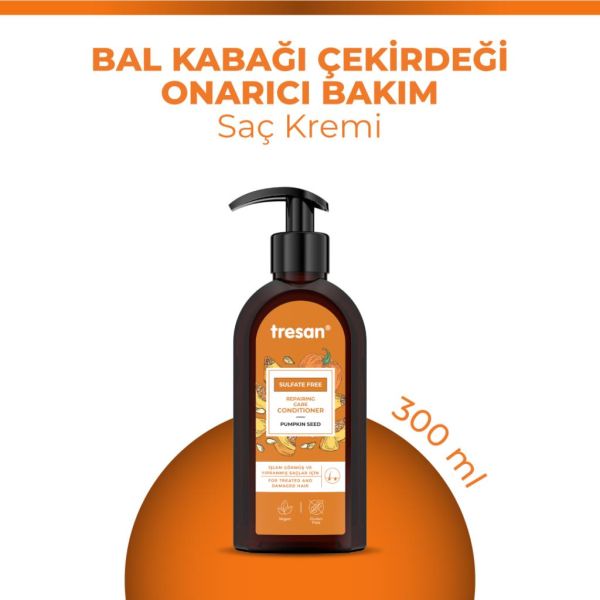 Tresan Bal Kabağı Çekirdeği Onarıcı Sülfatsız Bakım Saç Kremi 300 ml