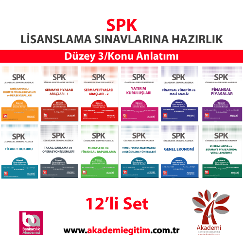 SPK Düzey 3 Konu Anlatımı 12'li Set