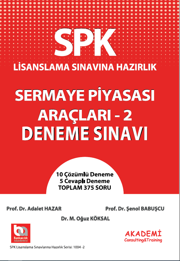 SPK Sermaye Piyasası Araçları 2 Deneme Sınavı