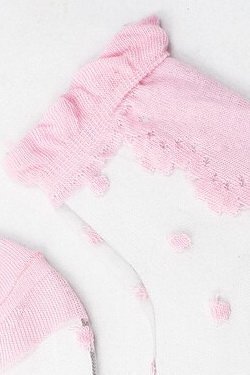 Kadın Transparan Patik Çorabı  - Pembe