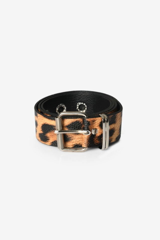 Moda1001 Leopar Desenli Kadın Kemer  - Leopar