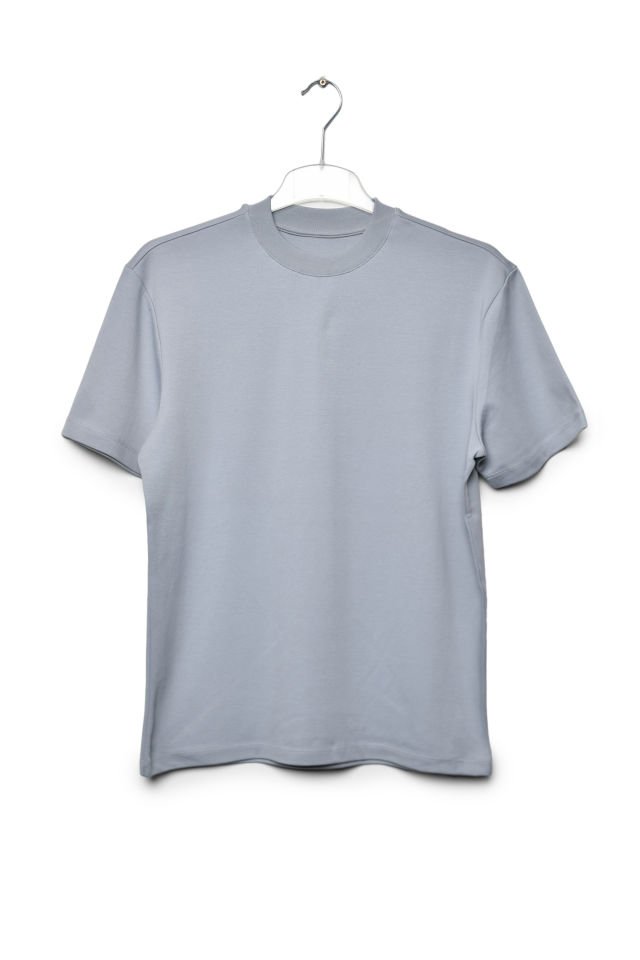 Zegy Bisiklet Yaka Kısa Kollu Erkek Tişört  - Gri