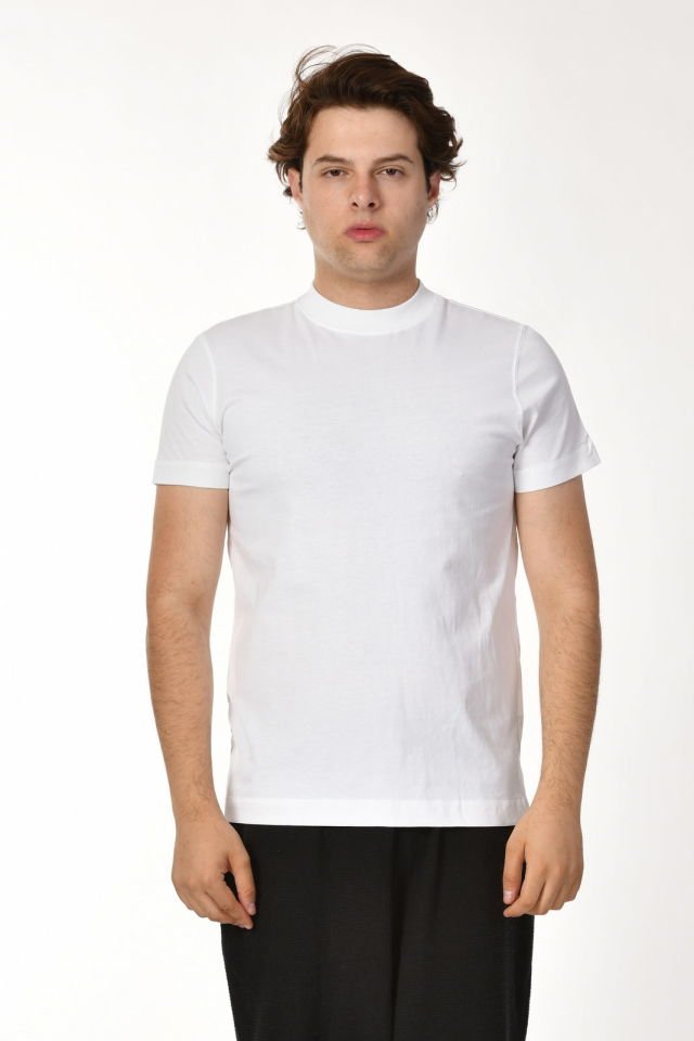 Zegy Bisiklet Yaka Kısa Kollu Erkek Tişört  - Beyaz