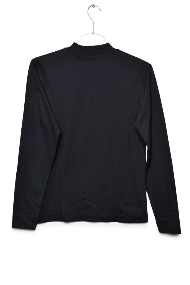 Zegy Bisiklet Yaka Uzun Kollu Erkek Tişört  - Siyah