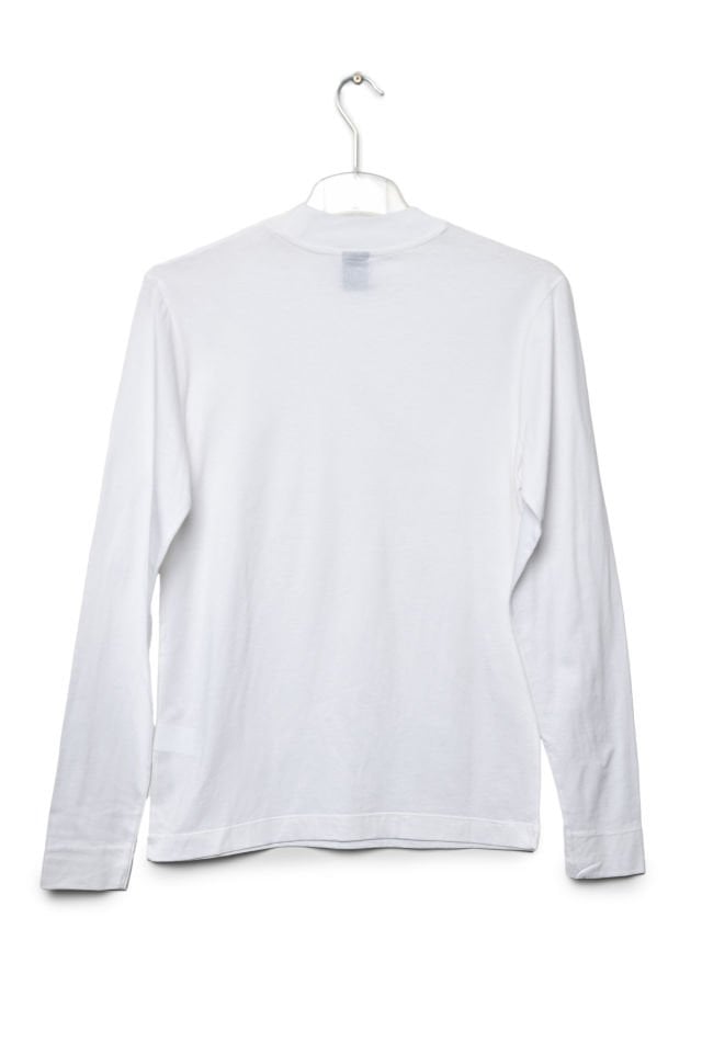 Zegy Bisiklet Yaka Uzun Kollu Erkek Tişört  - Beyaz