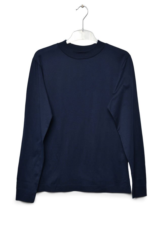 Zegy Bisiklet Yaka Uzun Kollu Erkek Tişört  - Lacivert