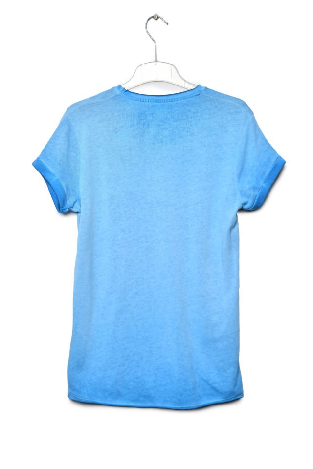 Zegy Bisiklet Yaka Kısa Kollu Erkek Tişört  - Mavi