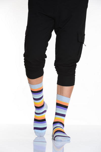 Çemberli Çok Renkli Erkek Soket Çorabı Çok Renkli E213