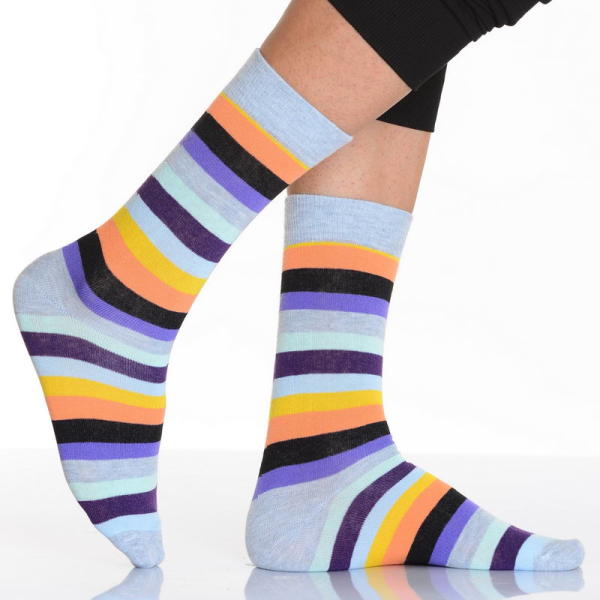 Çemberli Çok Renkli Erkek Soket Çorabı Çok Renkli E213