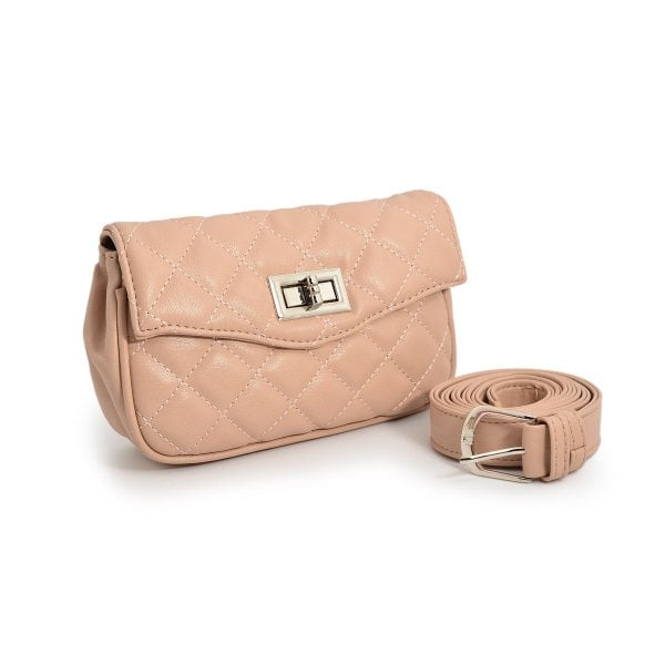 Önden Düğmeli Deri Kadın Bel Çantası - PUDRA