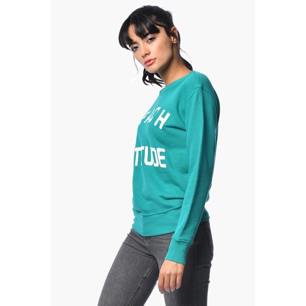 Cotton Candy Baskılı Kadın Sweatshirt - Mint