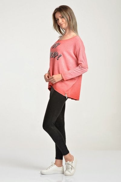 Cotton Candy OH SNAP! Kadın Sweatshirt - Mercan