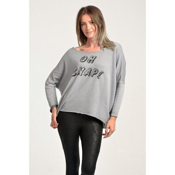 Cotton Candy OH SNAP! Kadın Sweatshirt - Smoked Grey