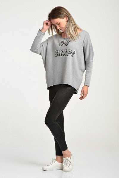 Cotton Candy OH SNAP! Kadın Sweatshirt - Smoked Grey