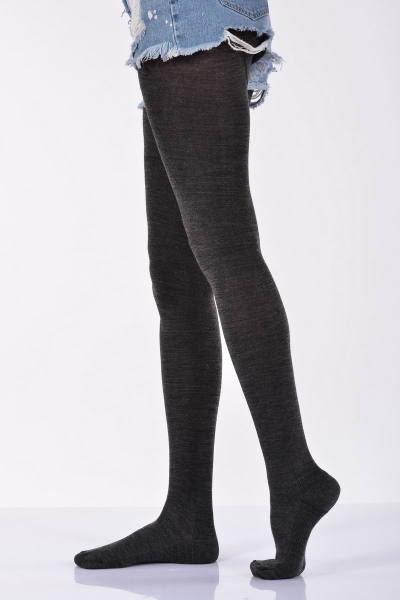 Kadın Düz Renk Külotlu Çorabı  - Antrasit