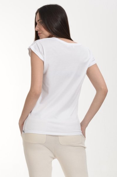 Cotton Candy Oui-Non Baskılı Kısa Kol Kadın T-Shirt - Beyaz