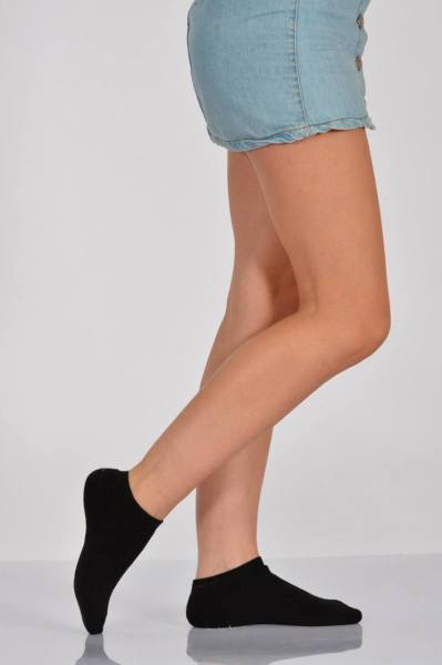 Kadın Tam Havlu Patik Çorabı  - Siyah
