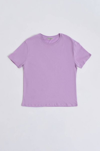 Organik Regular Fit Kısa Kollu Kadın Tişört - Lila Lila - S