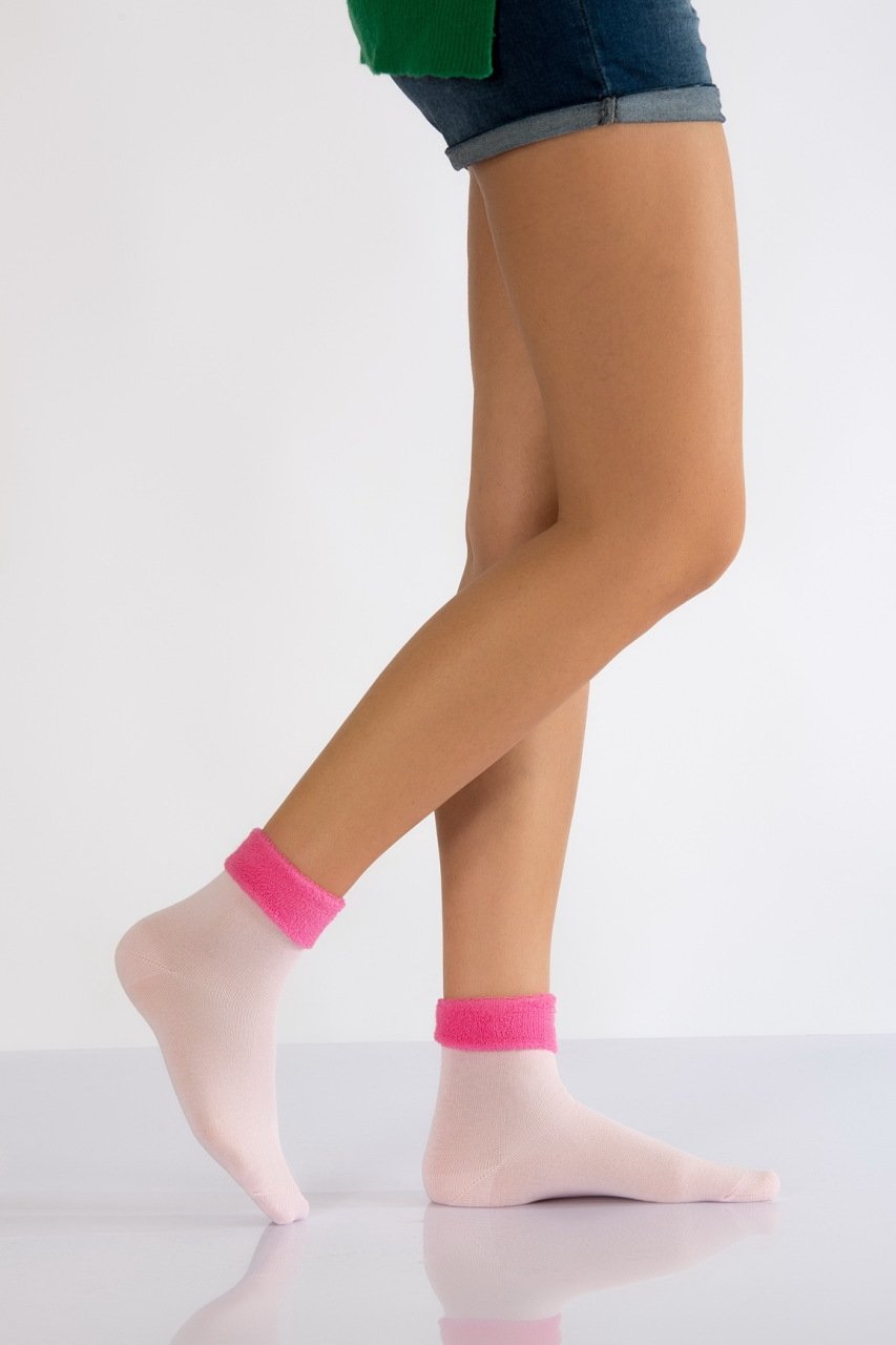 Kadın Bot Çorabı  - Uçuk Pembe