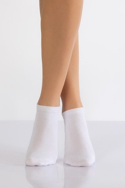 Kadın Düz Renk Patik Çorabı  - Beyaz