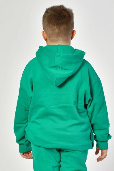 Noori Cepli, Kapüşonlu, Fermuarlı Erkek Çocuk Sweatshirt  - Yeşil
