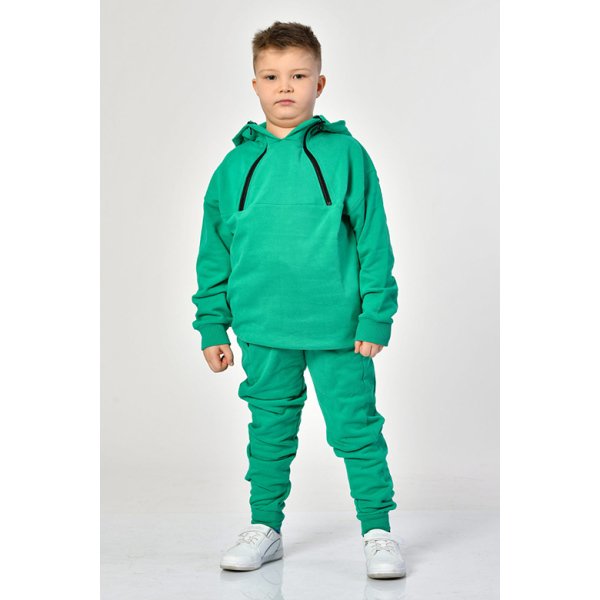 Noori Cepli, Kapüşonlu, Fermuarlı Erkek Çocuk Sweatshirt  - Yeşil