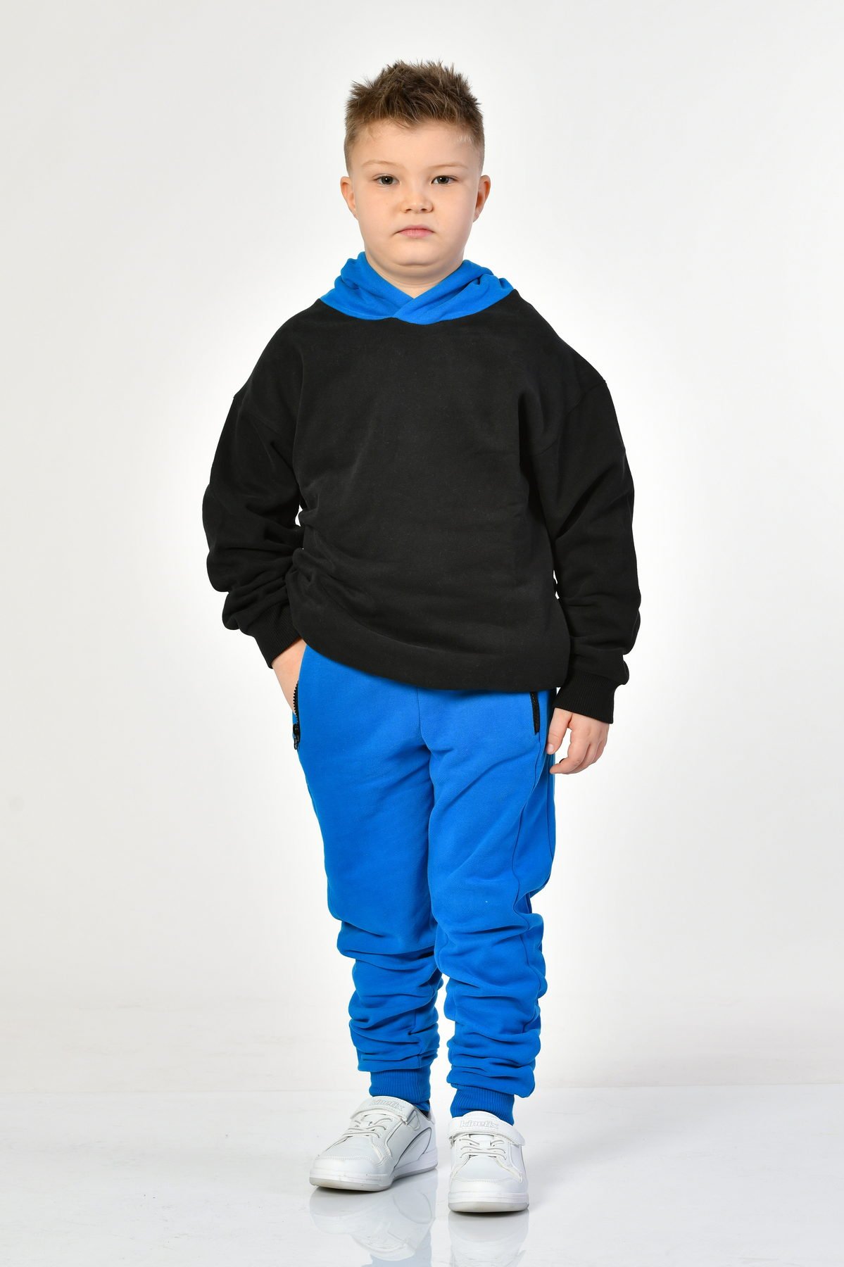 Noori Cepli Kapüşonlu Erkek Çocuk Sweatshirt  - Siyah