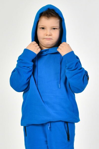 Noori Kapüşonlu Erkek Çocuk Sweatshirt  - Saks Mavisi