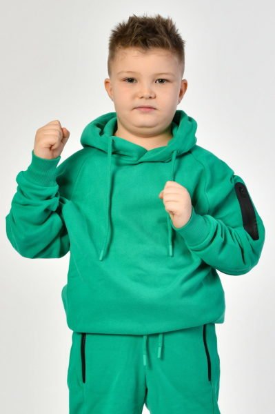 Noori Kapüşonlu Erkek Çocuk Sweatshirt  - Yeşil