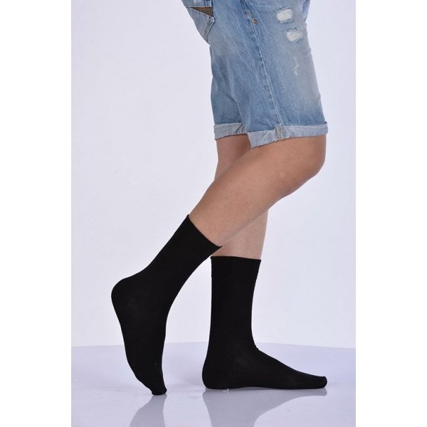 Erkek Diyabetik Soket Çorabı  - Siyah