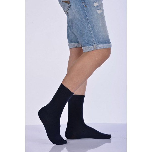 Erkek Likralı Penye Soket Çorabı  - Lacivert