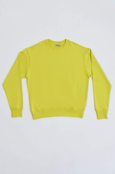 Organik Uzun Kollu Yuvarlak Yaka Erkek Sweatshirt - Sarı