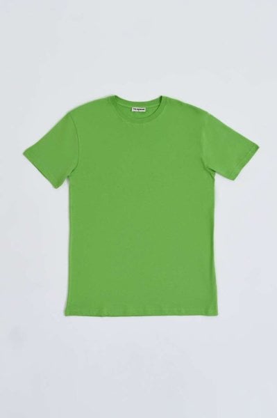 %100 Organik Pamuk Kısa Kollu Erkek Tişört - Yeşil