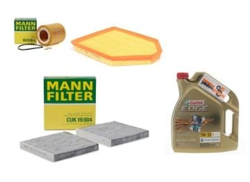 Bmw X3 Serisi F25 Kasa 1.8 2.0 Periyodik Bakım Filtre Seti Castrol Yağlı Mann Marka CUK19004 - C30013 - HU816x - CASTROL