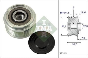 Opel Antara 2.0 Dizel Şarj Dinamo Kasnağı İNA Marka 93743440 - 535007710