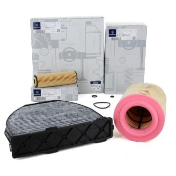 Mercedes W204 Kasa C180 Kompressor Periyodik Bakım Filtre Seti Orijinal Mercedes A2711800109 - A2710940204 - A2128300318