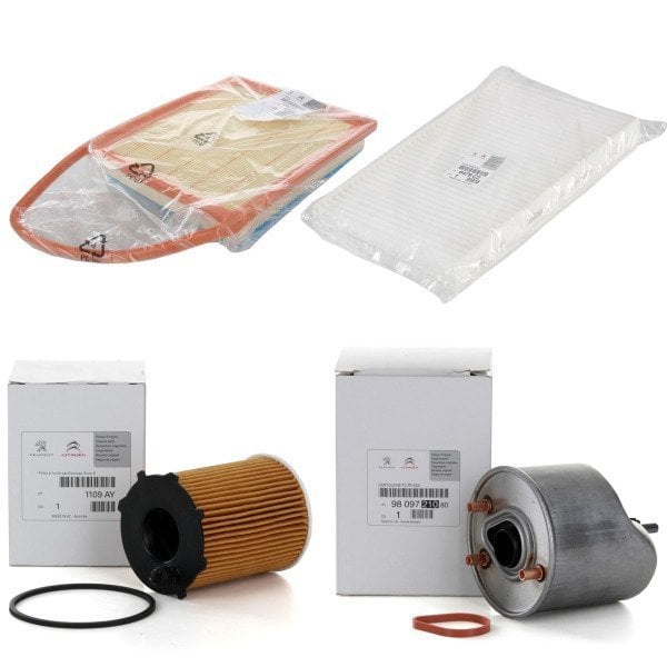 Citroen C4 1.6 Hdi Euro5 Periyodik Yağ Bakım Filtre Seti Orjinal 1109AY - 1444TV - 9809721080 - 6479C2