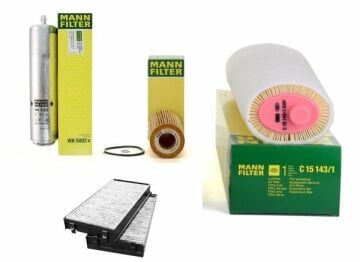 Bmw X6 E71 Kasa (2007-2010) Periyodik Bakım Filtre Seti Mann Marka HU721-4x - C33001 - WK5002x - ADB112501