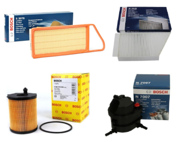 Peugeot 206+ Plus 1.4 Hdi Euro4 Dizel Periyodik Bakım Seti Bosch Marka S3076 - M2048 - HU7162x - N7007