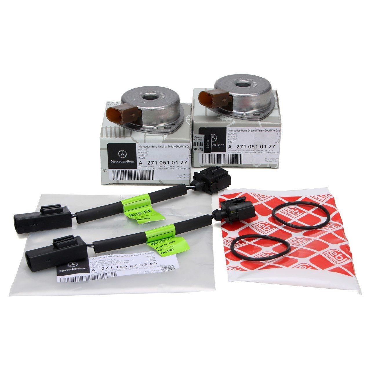 Mercedes W204 Kasa C180 Kompressor Eksantrik Ayar Manyetik Valf Ve Kablo Seti Orijinal Mercedes A2710510177- A271150273365 - 10100165